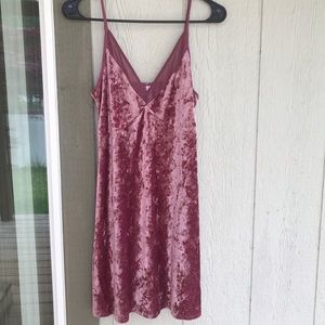 Mauve velvet dress